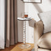 Acrylic Side Table, End Table Round Top with Solid Post for Living Room, Bedroom, Balcony, Easy Assembly (Clear) (Pedestal, Clear)