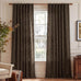 NICETOWN Plaid Jacquard Brown Bedroom Curtains, Rod Pocket & Back Tab Geometric Pattern Thick Wovern Mudcloth Rustic Farmhouse Window Drapes for Home Decor, W52 x L96, 2 Panels