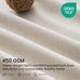 Topfinel 108 Inch Long Pinch Pleated Blackout Curtains for Living Room, Natural Linen Thick Linen Pleat Drapes for French Door Decoration, Cozy Rustic American Window Treatment Cream Beige 52"W*108"L