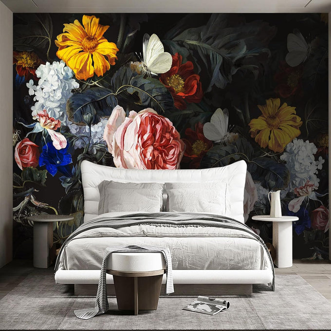 Golden Leaf wall murals Peel and Stick Modern Wallpaper for Bedroom Living Room - 85"x118"