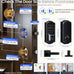 Veise VE027-L WiFi Smart Lock with Handles Set for Front Door, Matte Black