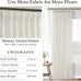 Natural Pinch Pleated Linen Blend Semi Sheer Window Curtains 90 Inches Long