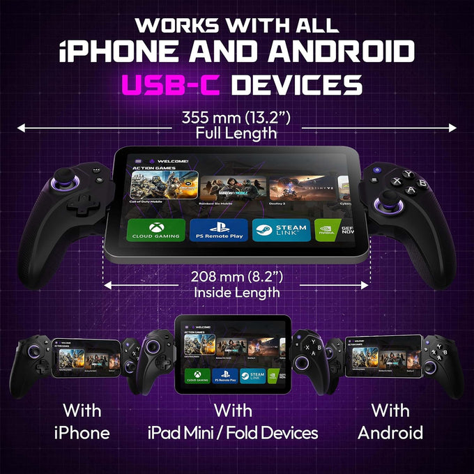 ELO Vagabond Mobile Gaming Controller, Made for iPhone, USB-C, Android