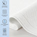 Arkwright 100% Cotton Bulk Bathroom Rugs - Case of 6 - High Absorbent Stylish Textured Woven Design Bath Mat, Slip Resistant Backing for Shower and Bathtub Floor, 17x24 in - White