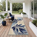 GENIMO 5x8 Outdoor Rug, Washable for Patio and Deck, Beige Olive