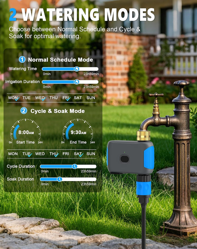 WiFi Sprinkler Timer, Smart Bluetooth Hose Timers