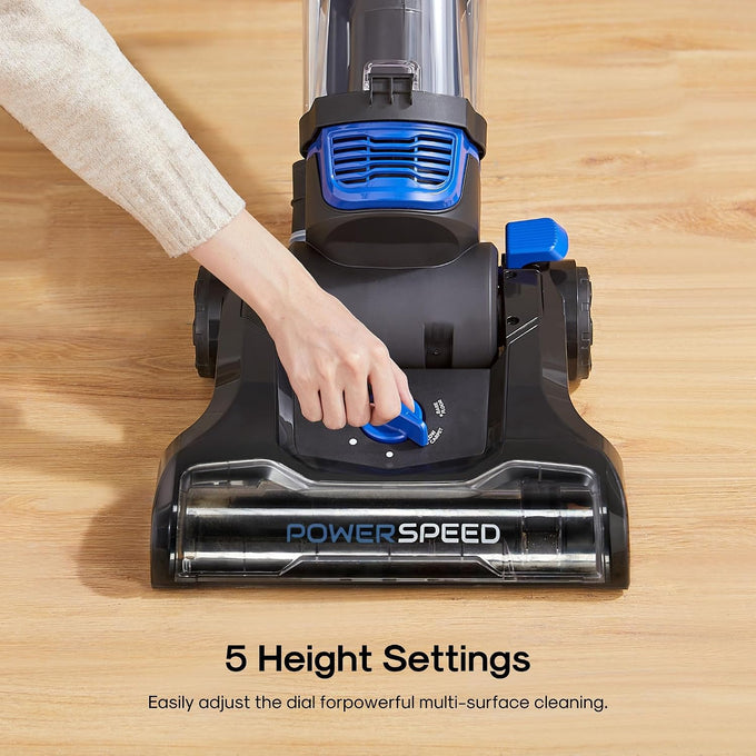 Eureka Lightweight Powerful Upright Vacuum Cleaner for Carpet and Hard Floor, PowerSpeed, New Model,Blue,black/New Model