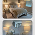 PoKat 23" Modern Ceramic Table Lamp Set of 2 for Living Room Bedroom, White