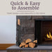 Lavish Home Fireplace Tools Set Indoor Outdoor, Black, 5-Pieces