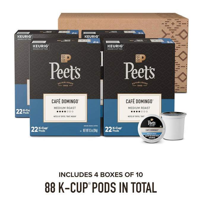 Peet's Coffee Coffee Pods, Medium Roast, Café Domingo, 88 K Cups