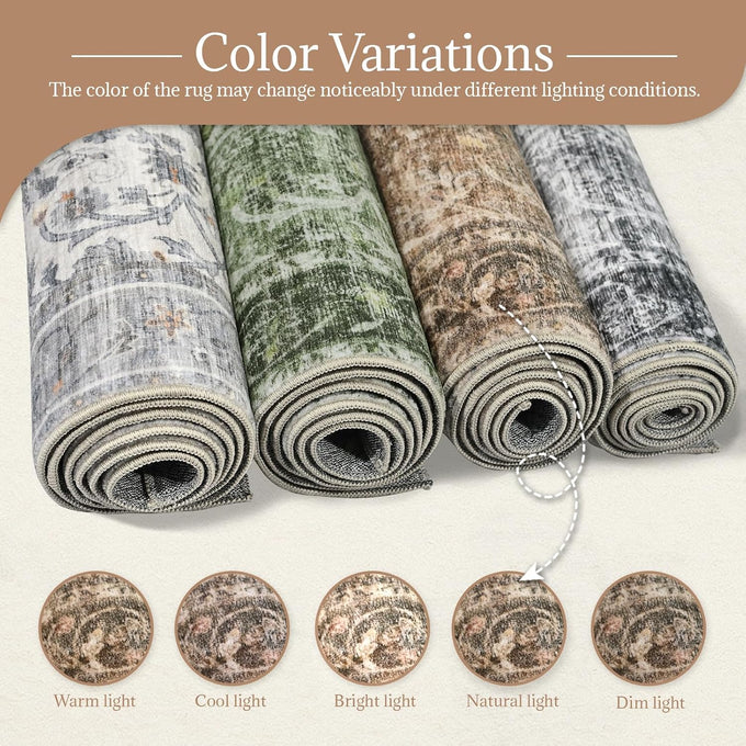 Machine Washable Rugs for Living Room: 8x10 Area Rugs for Bedroom