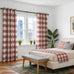 MYSKY HOME Terracotta Plaid Blackout Curtains for Bedroom and Living Room