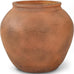 14" H x 17" Dia Distressed Terracotta Fiberstone Planter with Drainage Hole, Lightweight Flower Pot for Olive Trees & Houseplants, Indoor Outdoor Patio, Porch, Garden & Entryway Décor
