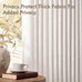 MIULEE 102 Inches Long Pinch Pleated Thick Linen Curtains 2 Panels Natural