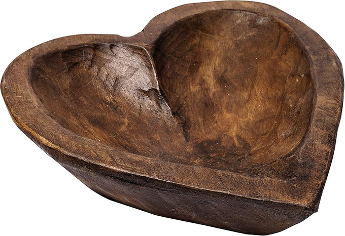 Decorative Wooden Dough Bowl Decor Approx 30 Inch, Hand Carved Spanish Oak