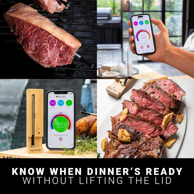 MEATER Plus Smart Meat Thermometer, Honey, Bluetooth, 165ft, Grill & Oven