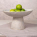 Shelf & Nook Ceramic Pedestal Bowl – Large Decorative Footed Bowl for Fruit, Keys, Entryway Table, Kitchen Island Centerpiece – Off-White Matte Stoneware, Modern French Farmhouse Decor