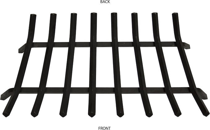 Pleasant Hearth - 3/4" Premium Solid Steel Fireplace Grates - Lifetime Warranty, Black, 33-Inch