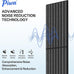 PIWA Acoustic Wall Panels 47"x12" 4 Pack, Wood Slat MDF Core, Matte Black