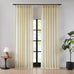 Hillcrest Soft Pink Pinch Pleated Linen Semi Sheer Curtains 120 Inch Long