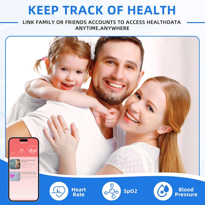 Smart Ring | No Subscription Fitness & Health Tracker Gold Size8