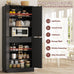 Unikito 71" Tall Kitchen Pantry Cabinet with Farmhouse Barn Doors