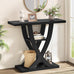 FAVOOSTY 31.5" Entryway Table, 3 Tier Hallway Table, Console Tables, Black