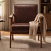 Anwick Mid-Century Accent Chair,Modern Living Room Chairs with Solid Wood Frame,Comfy Velvet Armchair Lounge Reading Chairs for Bedroom Office Small Spaces (Beige)