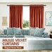 MIULEE Fall Burnt Orange Blackout Velvet Curtains 108 Inch Long 52"x108"