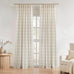 Cornflower Blue Plaid Pinch Pleated Semi Sheer Curtain, 40"Wx108"Lx2