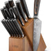 Yatoshi Professional Kitchen Knife Set, 15 Pieces, High Carbon Stainless Steel, Ergonomic Handle