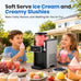 Slushie Machine for Home, Ice Cream Maker, 6 Presets, No Ice Needed, Black