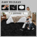 8x10 Area Rug Living Room Bedroom: Fluffy Plush Shag Carpet Black