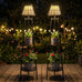 2 Pack Solar Lights with Plant Stands, 45.4'' Waterproof Outdoor Metal Solar Floor Lamps for Patio Deck Yard Pathway Porch Garden