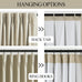 Vision Home Sand Pinch Pleated Full Blackout Curtains Linen Blended Room Darkening Window Curtains 84 inch for Living Room Bedroom Thermal Insulated Pinch Pleat Drapes with Hooks 2 Panel 40" Wx84 L