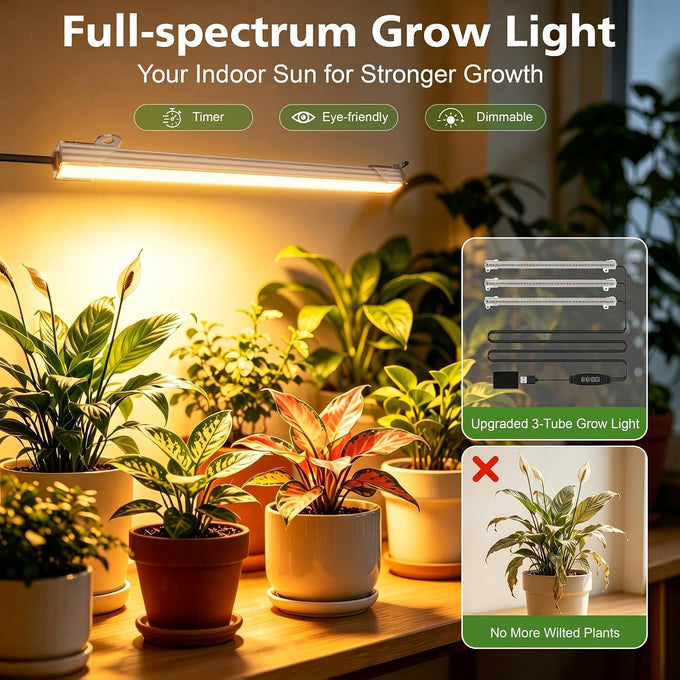 BACEKOLL Plant Stand Indoor with Grow Light, 8 Tier Corner Plant Shelf Tall