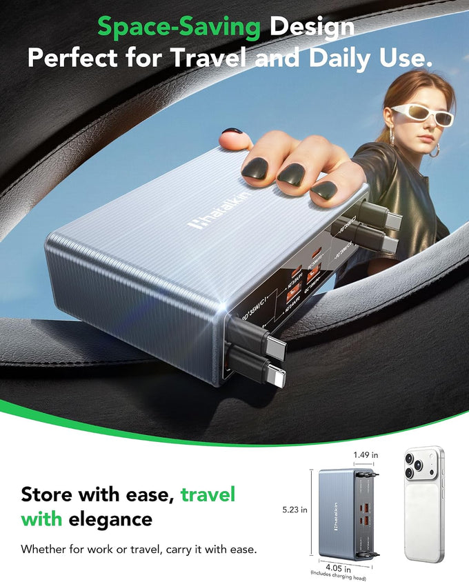 8-in-1 Retractable Charger for iPhone Duo/18 Pro Samsung Multiple Devices