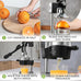 Zulay Kitchen Cast Iron Juicer, Orange Manual Juicer, Citrus Press, Black
