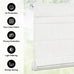 LazBlinds No Drill Roman Shades, Light Filtering, 46" W x 64" H, Off White