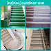 35.4“ 10pcs 1.79 * 0.79" Matte Black Aluminum Stair Nosing with Hole, Anti-Slip Edge Protector for Indoor & Outdoor Stairs, Waterproof Self-Adhesive Stair Molding Trim