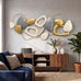 Tevqemi Large 3D Metal Wall Decor, Nature-Inspired Design