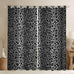 Feelyou Kids Leopard Print Window Curtains, Cowhide Blackout Curtains Boys Girls Brown Cow Fur Darkening Drapes for Bedroom Animal Living Room Window Treatments (2 Panels, 52 x 96 Inch)