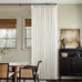 TWODRAPES 90 Inch Pinch Pleated Linen Textured Curtains 2 Panels, Natural