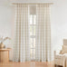 Cornflower Blue Plaid Pinch Pleated Semi Sheer Curtain, 40"Wx108"Lx2