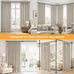 Topfinel Oatmeal Pinch Pleated Curtains Blackout for Living Room Linen Textured Draperies with Blackout Liner High End Tailored Look Farmhouse Aesthetic 80 Inches 2 Panels Set Oatmeal 40" W*80" L