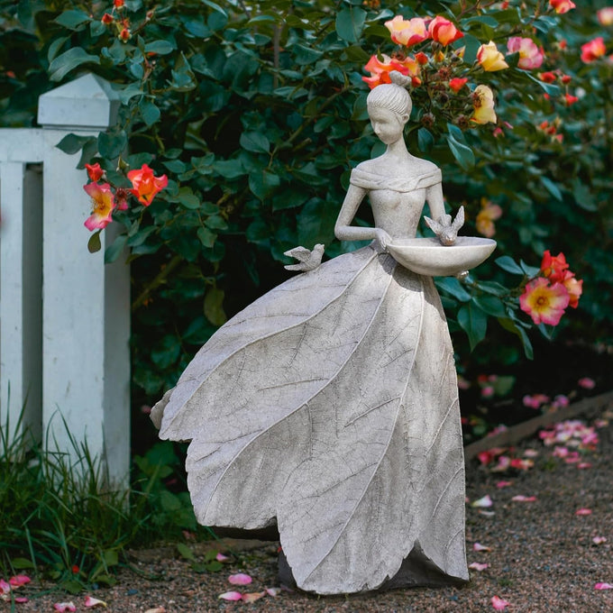 DiliComing Fairy Garden Statue Maiden Home Decoration 14.5 Inch Table Decor