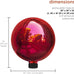Alpine Corporation 10" Diameter Indoor Outdoor Glass Gazing Globe Yard Decor, Red