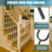 1/2" Wrought Iron Oval Balusters - Hollow Square Balusters-10p