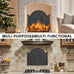 G GOOD GAIN Fireplace Back Plates 20 inch with Feet Decorative Horse Design