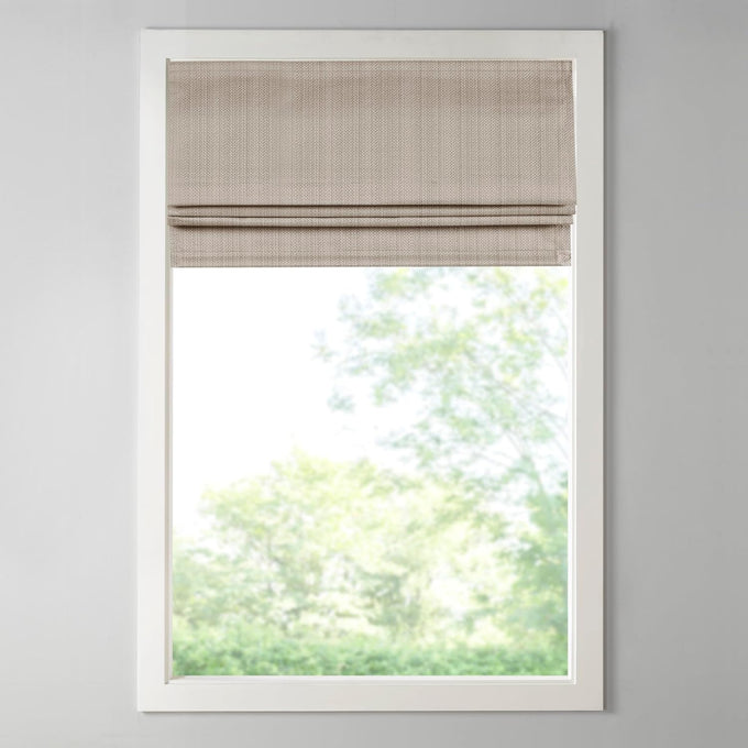 Madison Park Roman Shade, Room Darkening Blind Cordless, 23x64 Sheen Taupe